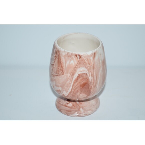 Montana clay Art Pottery Goblet Cup Pink Swirl Ella Arthur Vtg - Picture 3 of 6